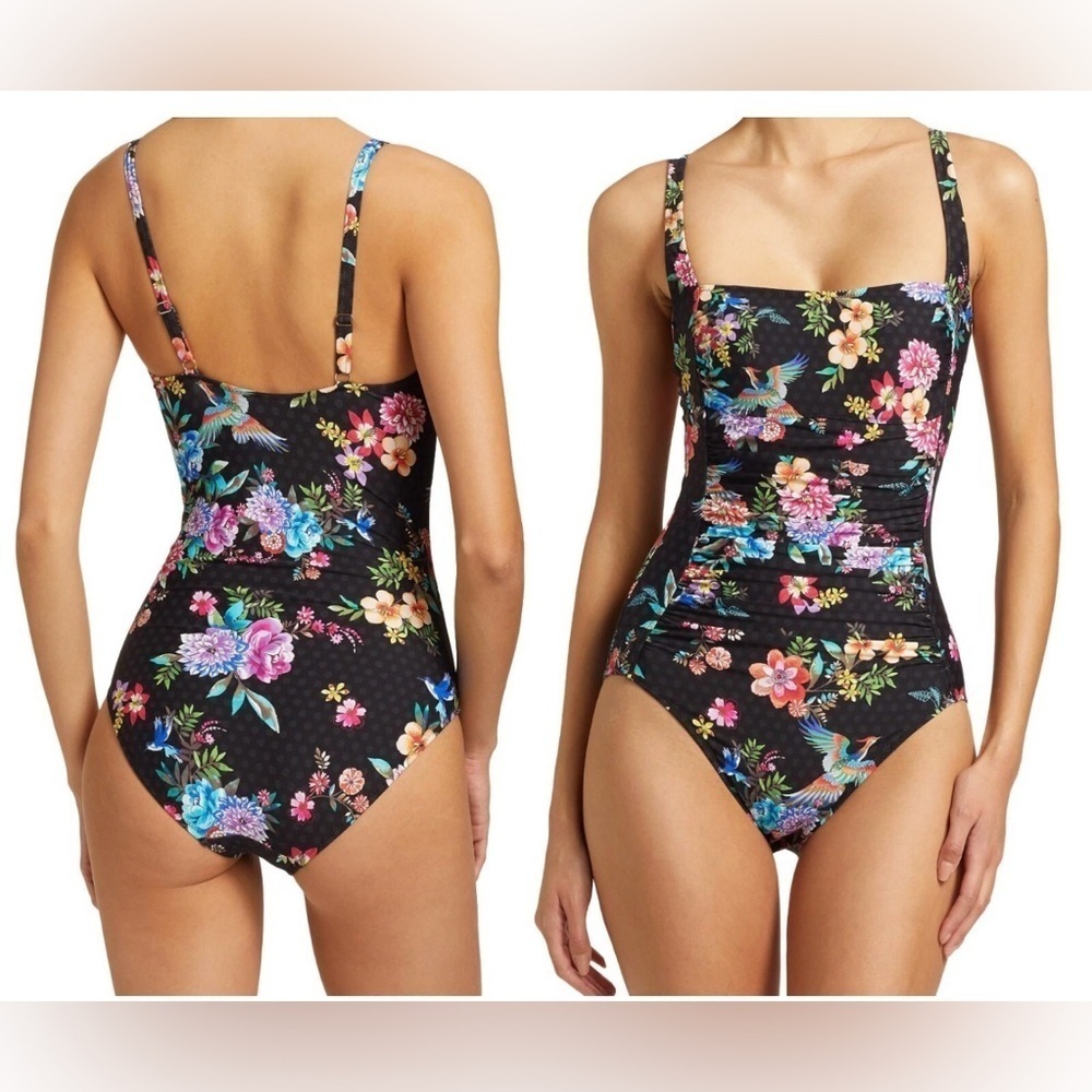 NWT Floral Johnny Was One Piece Swimsuit size XS